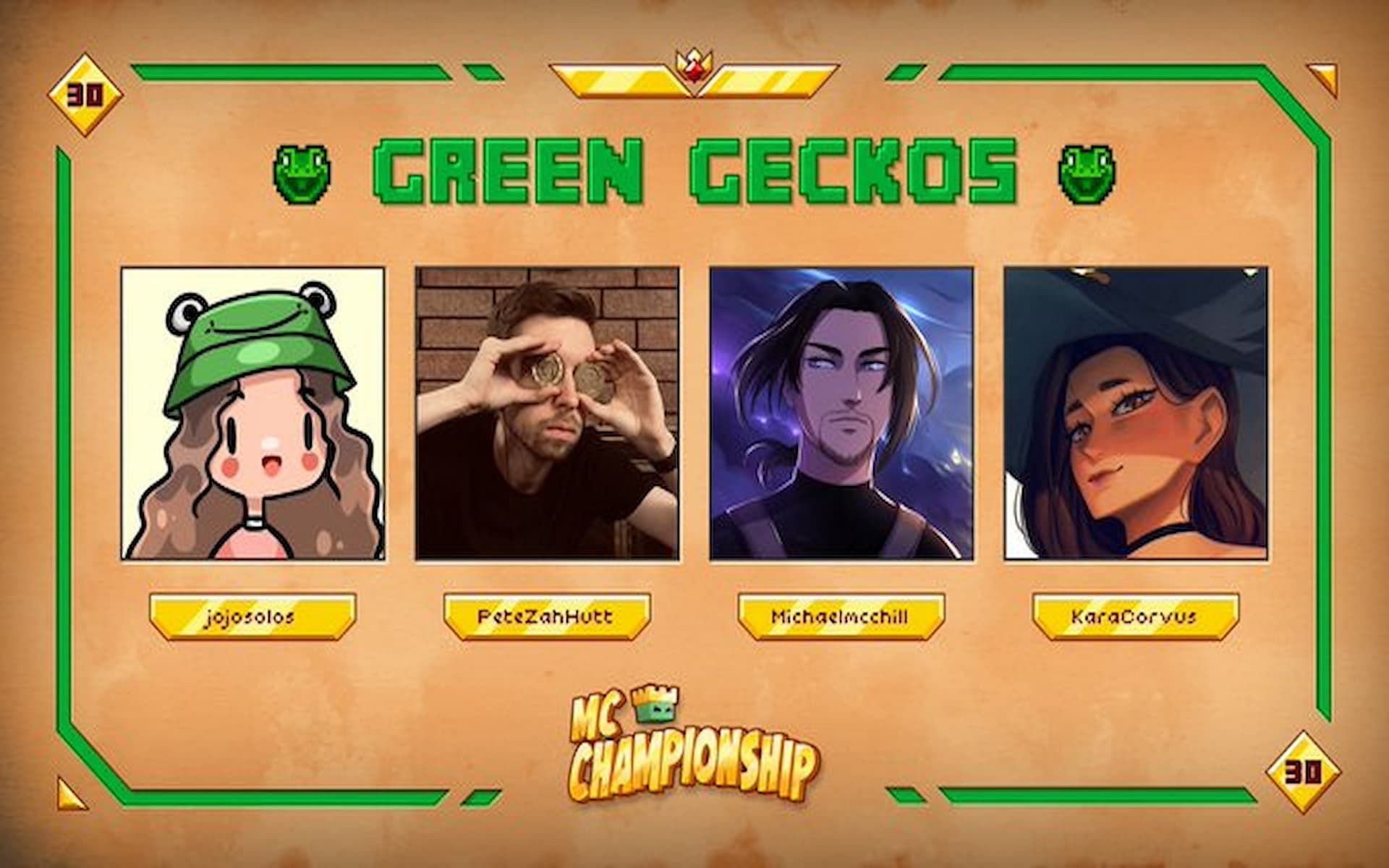 The Green Geckos for MCC 30 (Image via Nox Crew)
