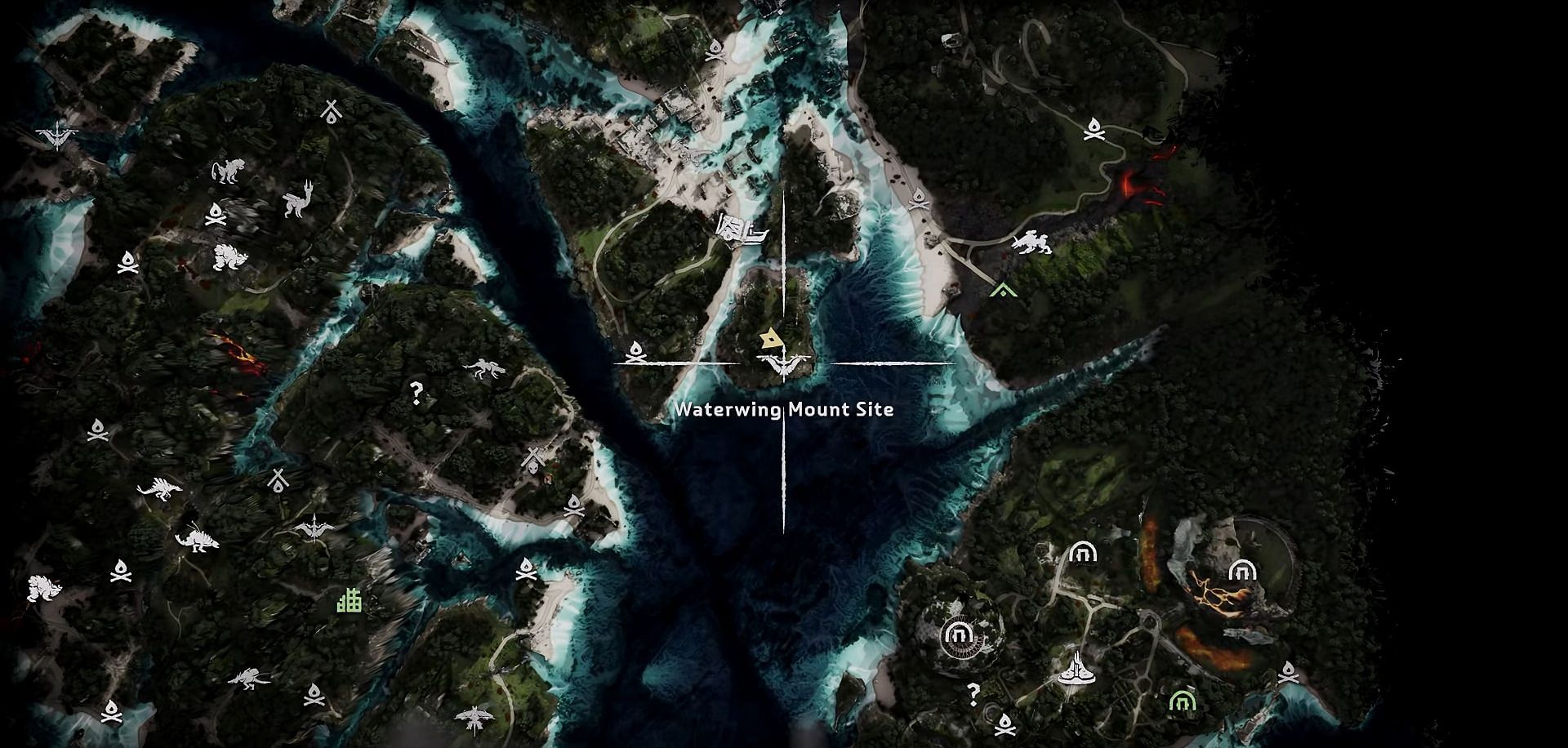 Waterwing location in map (Image via Guerrilla Games)