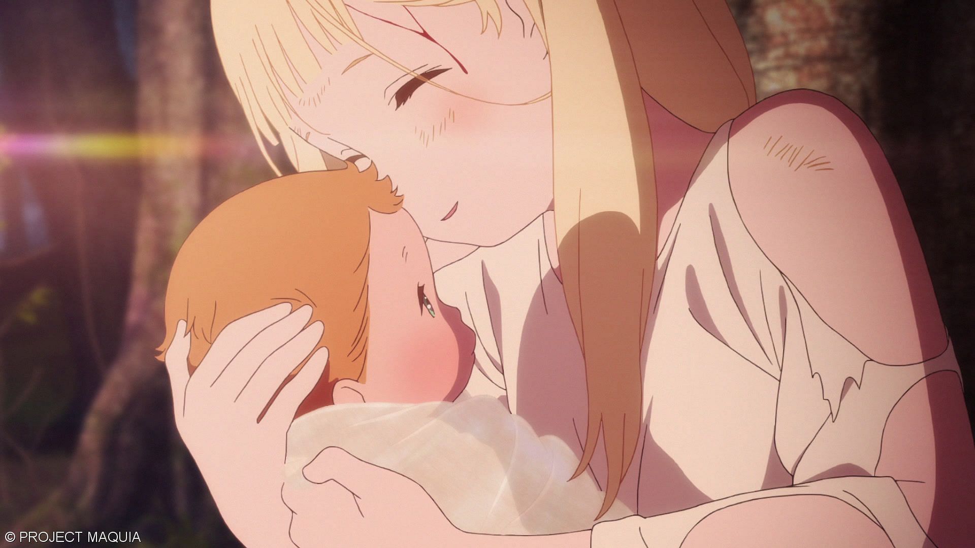 Maquia with Ariel as seen in Maquia: When the Promised Flower Blooms (Image via P.A. Works)