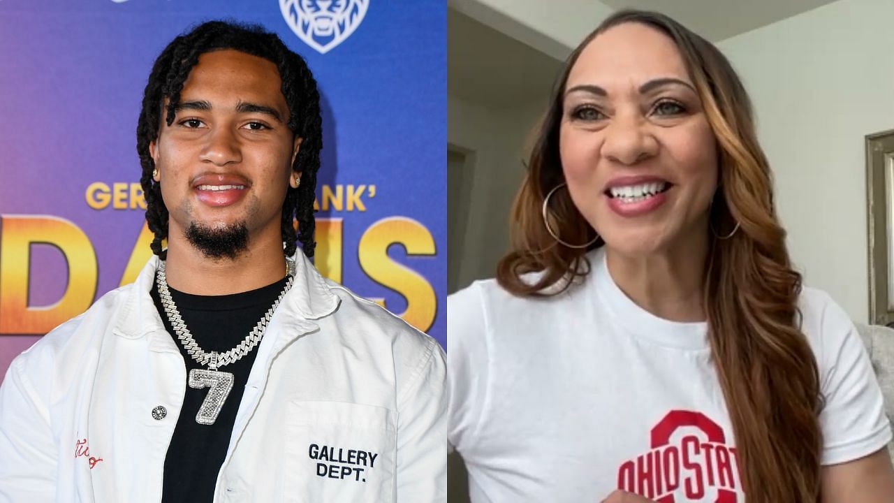 C.J. Stroud's mom turns heads at 2023 NFL Draft, fans react to red carpet appearance "Keep her