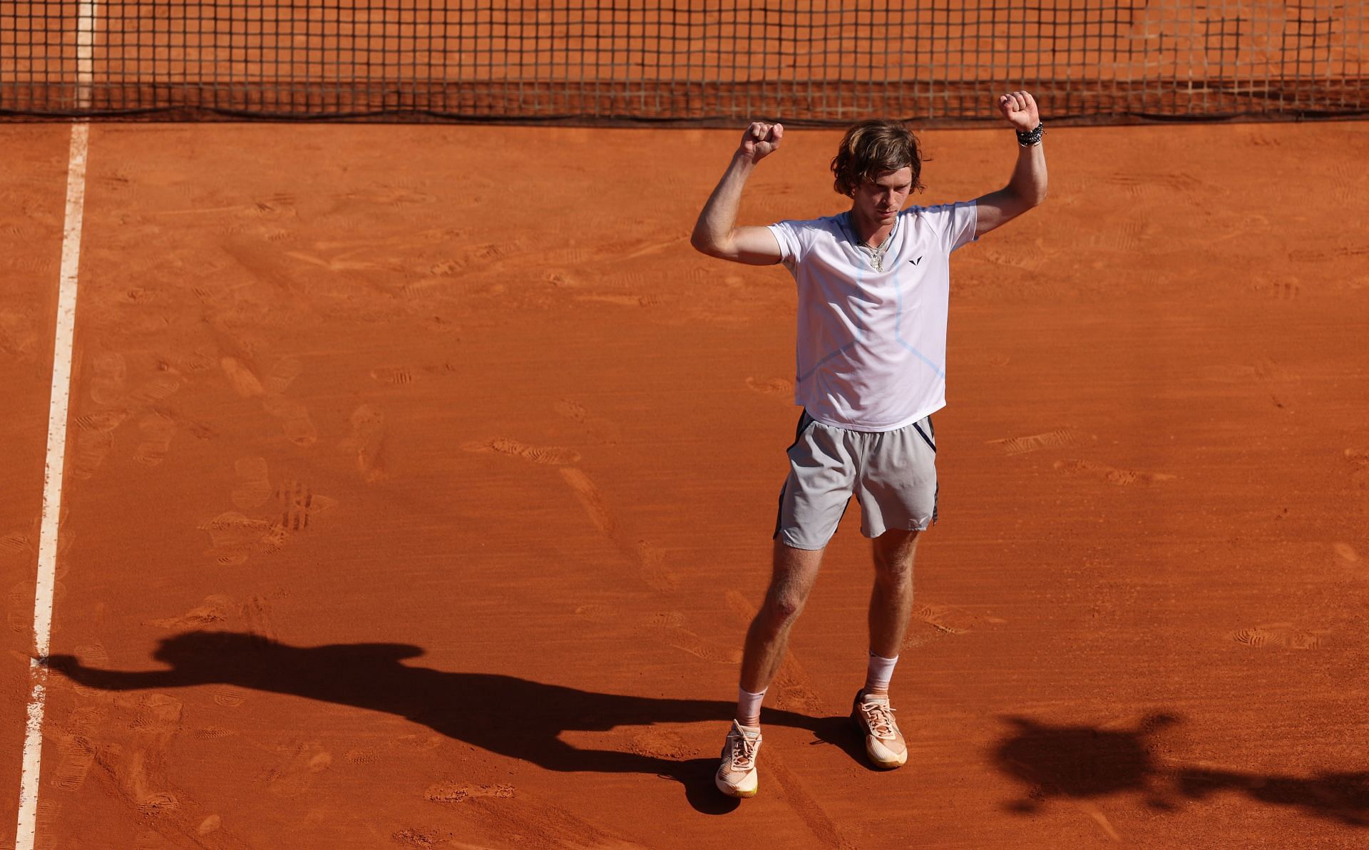 Andrey Rublev at the Rolex Monte-Carlo Masters - Day Three