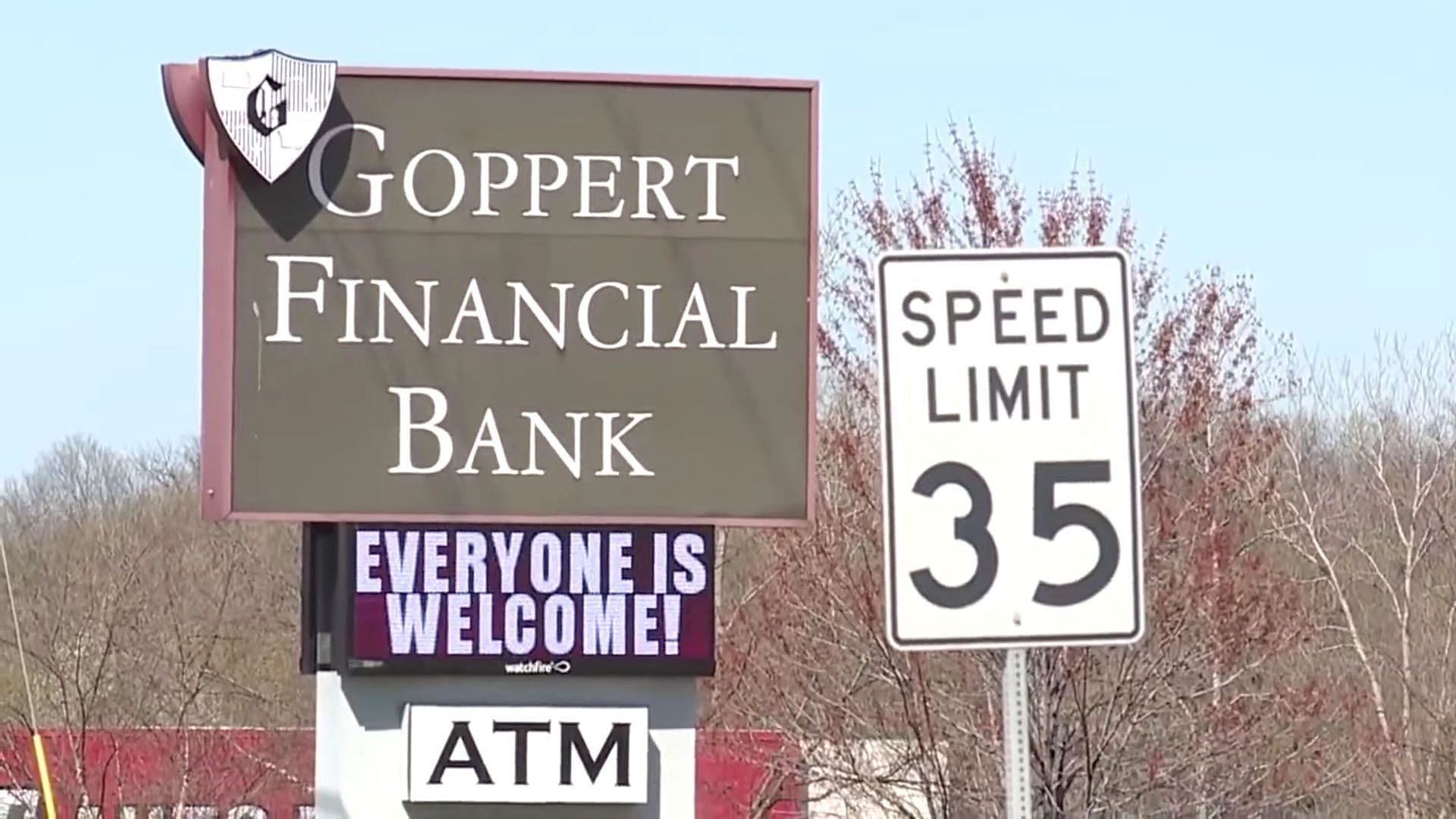 Goppert Financial Bank. (Image via YouTube/@Fox4 News Kansas City)