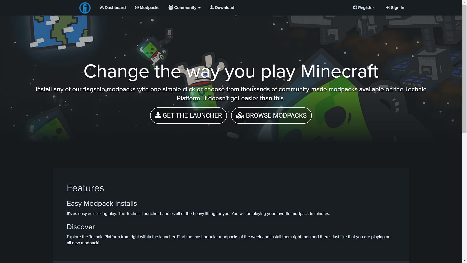The Technic Launcher website will allow you to download the Minecraft launcher for Windows, Linux, and even Mac (Image via Sportskeeda)