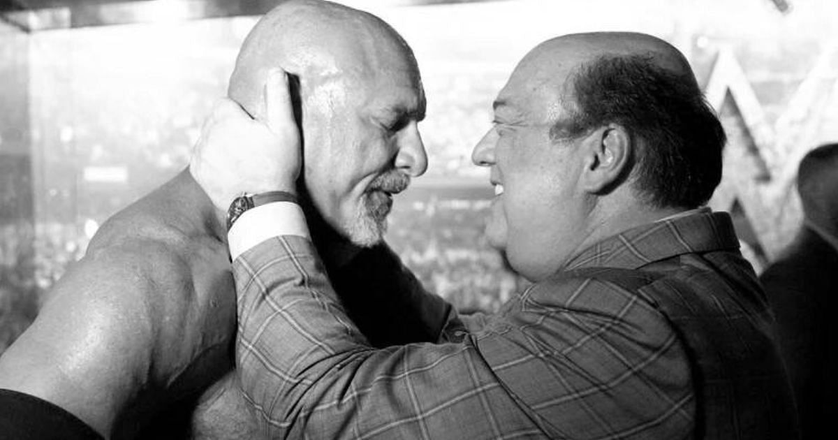 Goldberg and Paul Heyman backstage at the Gorilla Position.