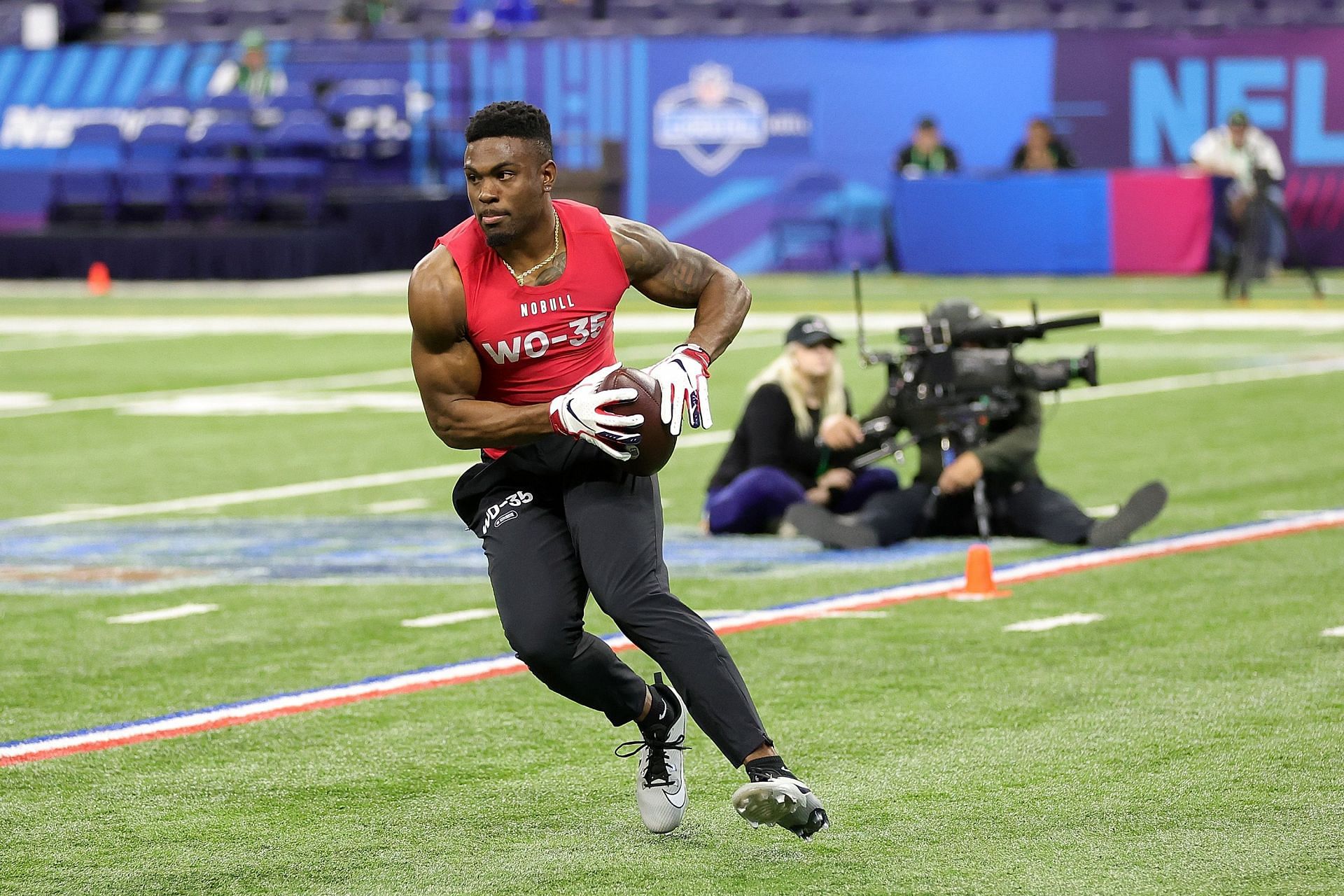 Jonathan Mingo at the NFL Combine