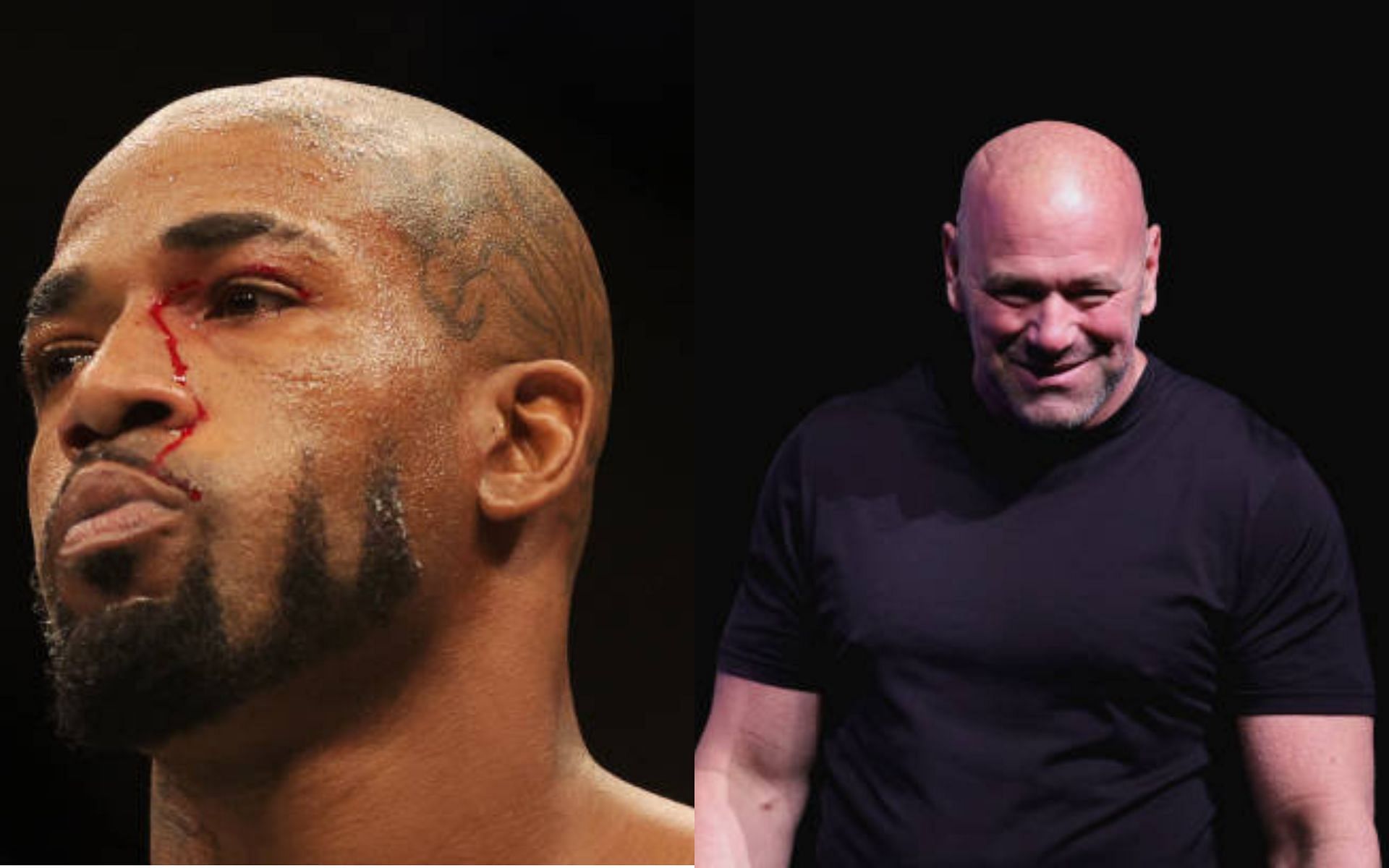 Bobby Green (left); Dana White (right)