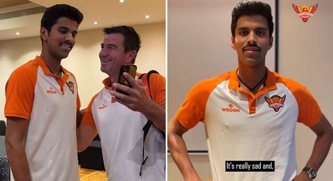 [Watch] “Frustrating for me to leave this team” – Injured Washington Sundar gets emotional as he bids goodbye to SRH teammates