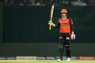 Harry Brook raises his bat after completing a half-century for SRH (PC: Twitter/IPL)