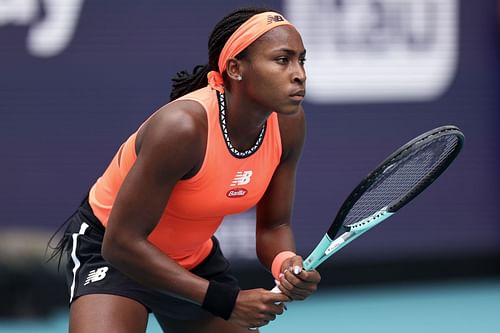 Coco Gauff pictured at the 2023 Miami Open.