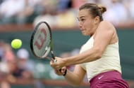 Sabalenka in action at the BNP Paribas Open in Indian Wells