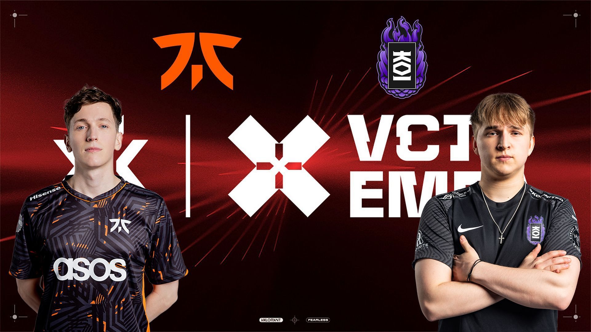 Fnatic vs KOI at VCT EMEA League 2023 (Image via Sportskeeda)