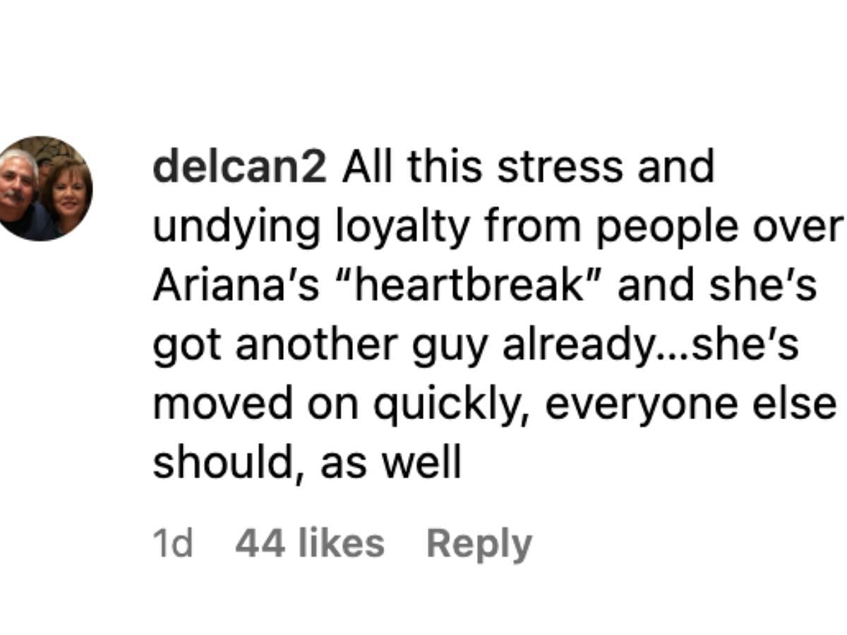 Fans react to Ariana&#039;s new man drama (Image via Instagram)