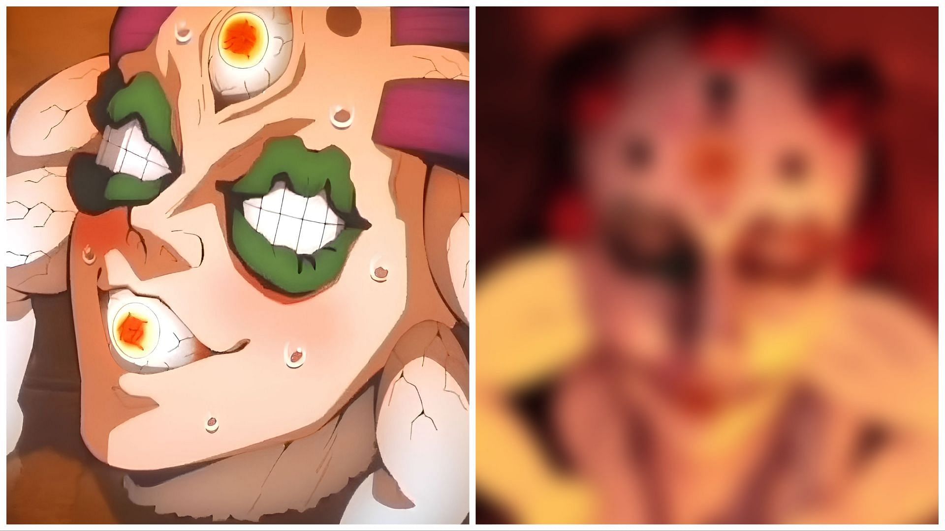 Cosplay of Gyokko is creepier than fans had anticipated (Images via Ufotable and Reddit thread r/KimetsuNoYaiba)