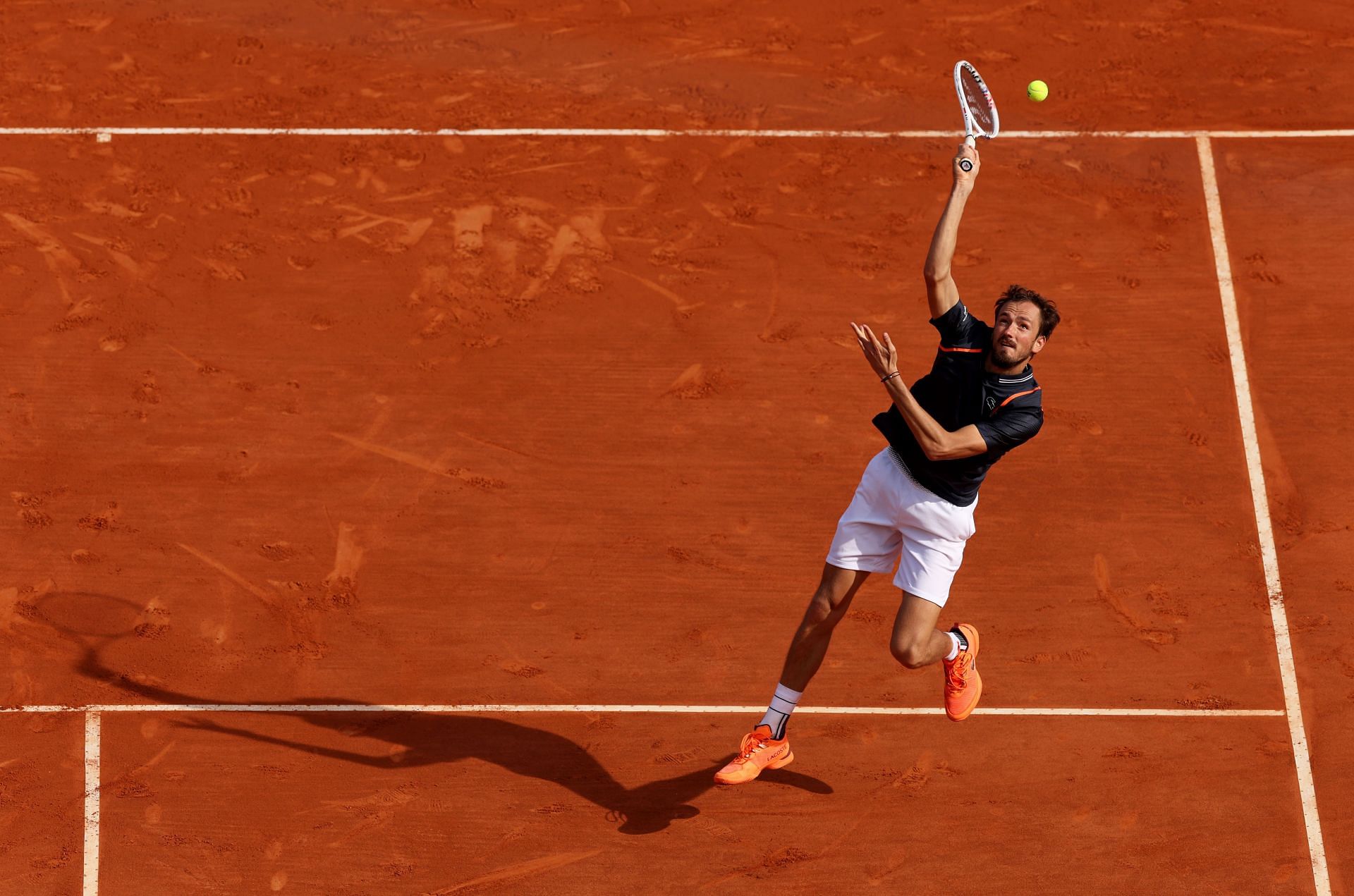 Daniil Medvedev pictured at the 2023 Rolex Monte-Carlo Masters - Day Four.