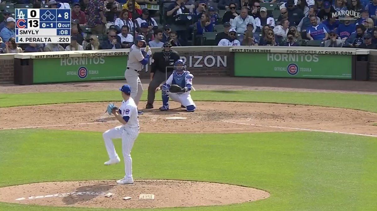 Cubs' Smyly loses bid for perfect game on Peralta's dribbler - The