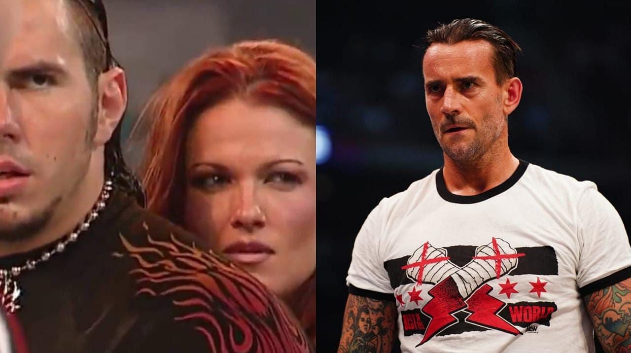 Matt Hardy and Lita (left); CM Punk (right)