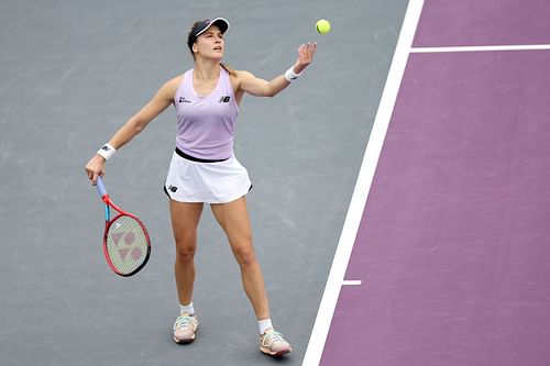 Eugenie Bouchard pictured at the WTA Guadalajara Open Akron 2022 - Day 2.