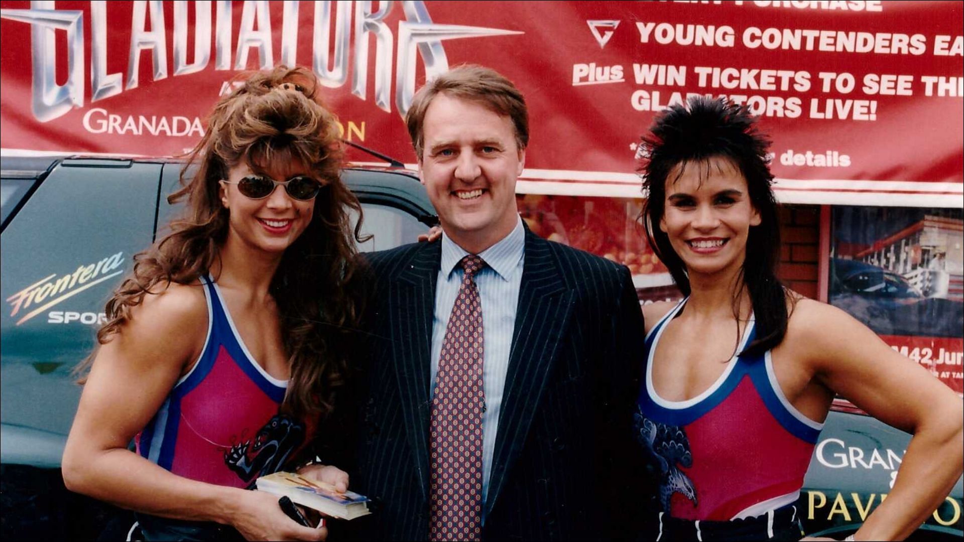 Bernadette Hunt was known for her appearances on Gladiators (Image via Garry_Hartley/Twitter)