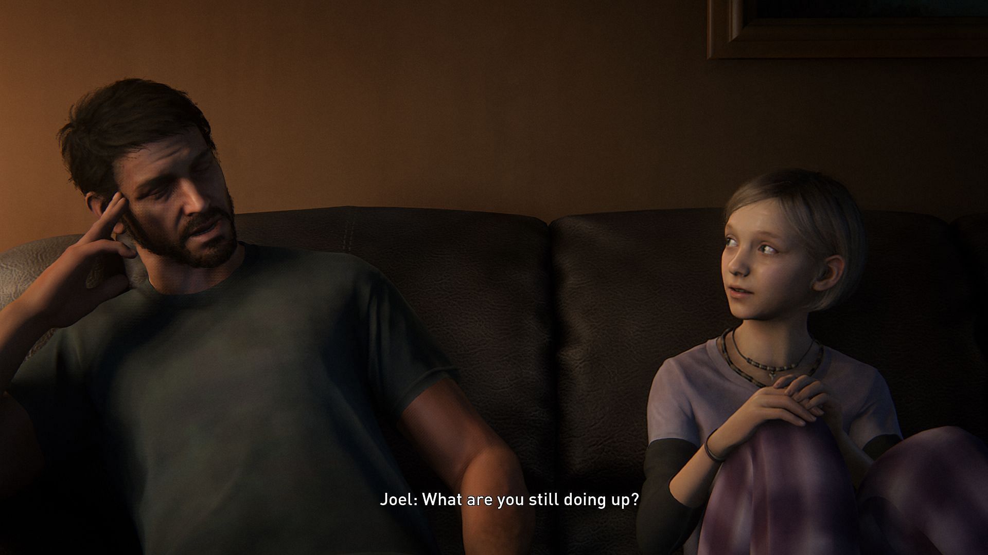 Joel and his daughter (Image via The Last of Us Part I)