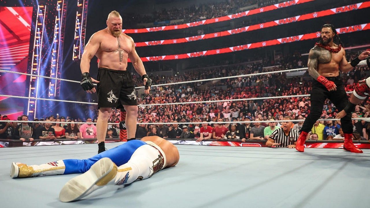 WWE सुपरस्टार्स कोडी रोड्स, ब्रॉक लैसनर और रोमन रेंस 