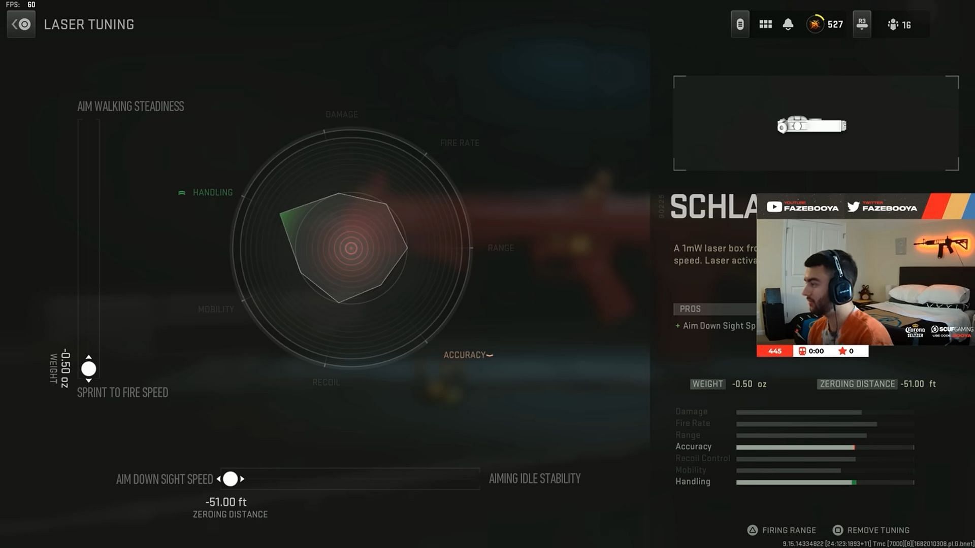 Tuning for Schlager PEQ Box IV laser (Image via Activision and YouTube/FaZe Booya)