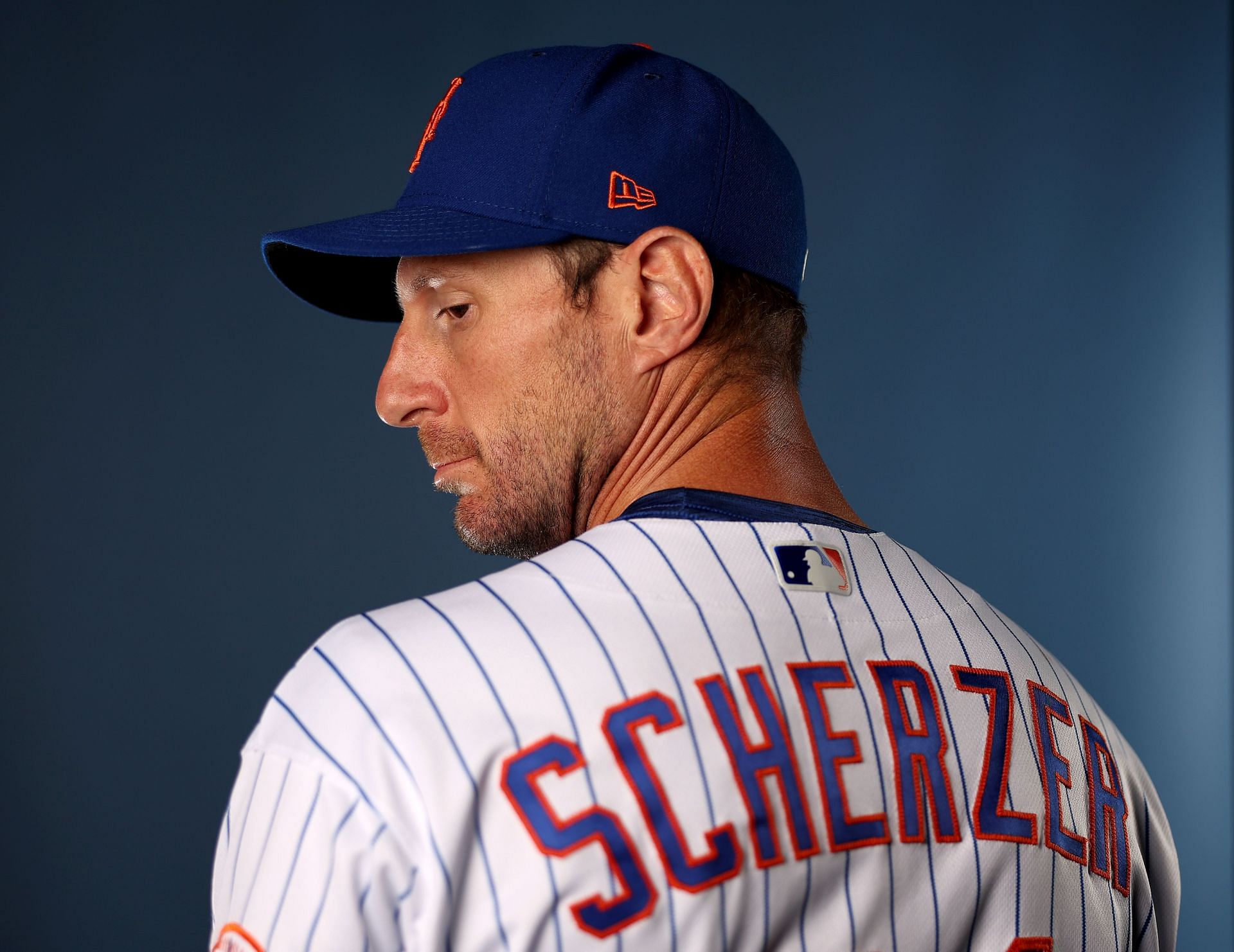 Max Scherzer #21 of the New York Mets poses for a portrait