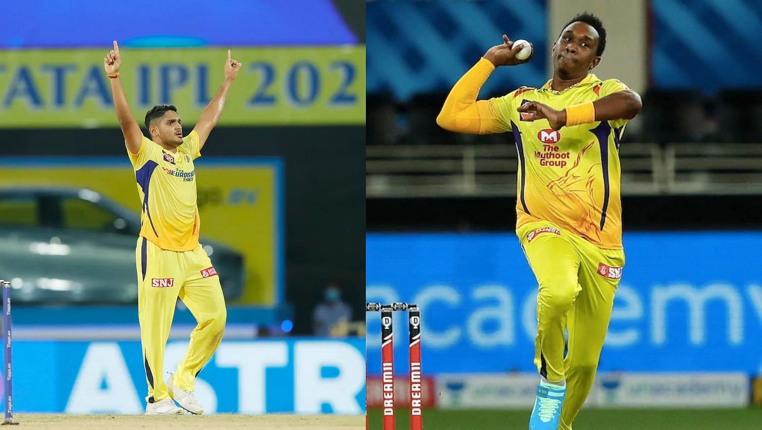 Tushar Deshpande, Dwayne Bravo