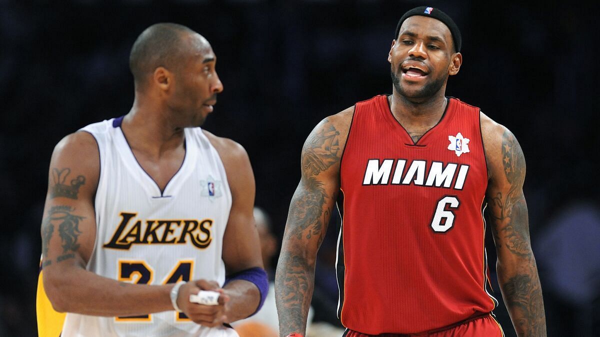 LA Lakers legend Kobe Bryant and former Miami Heat superstar forward LeBron James