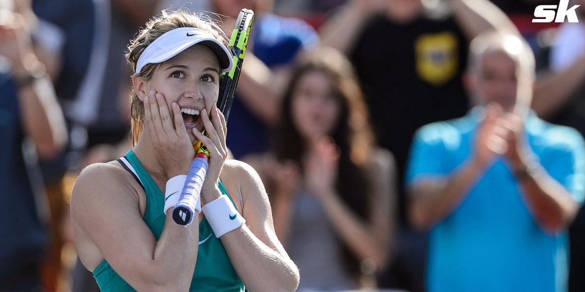 Eugenie Bouchard moves forward at the 2023 Bogota Open