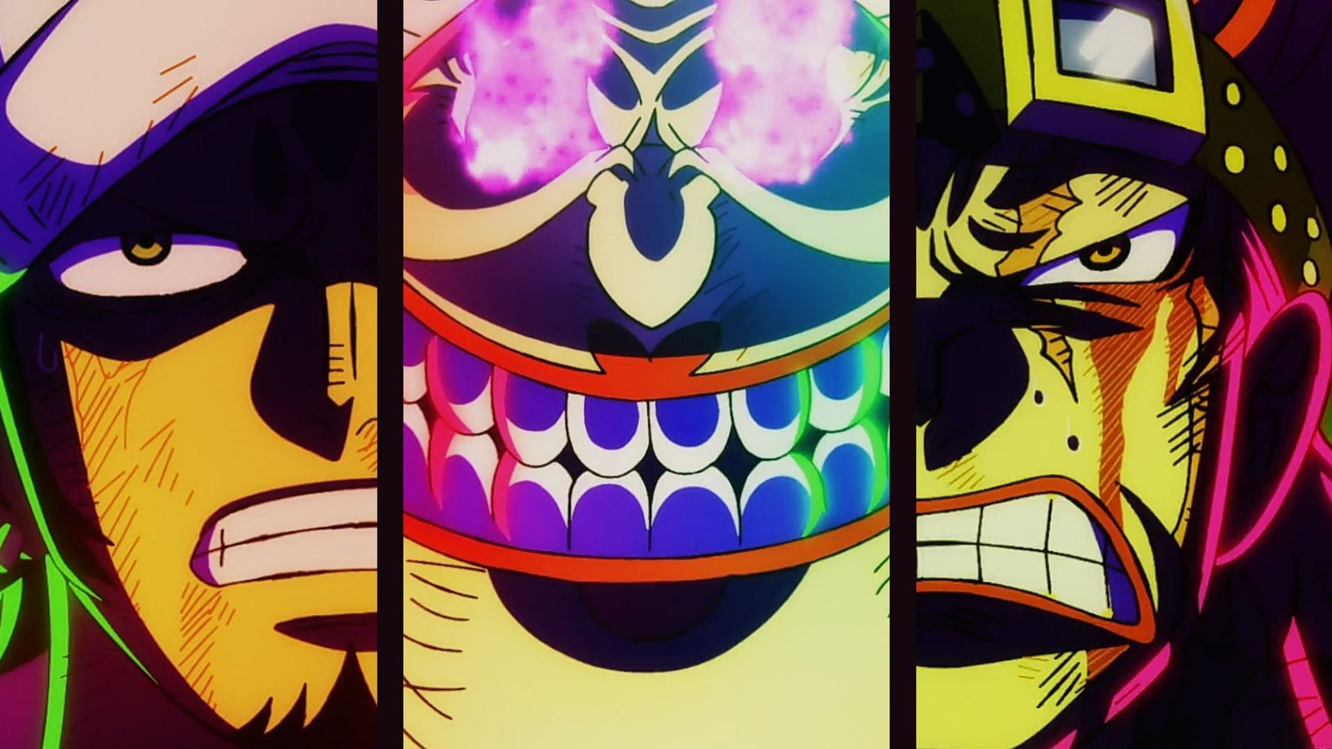 Law, Big Mom, and Kid as seen in the anime (Image via Toei Animation)