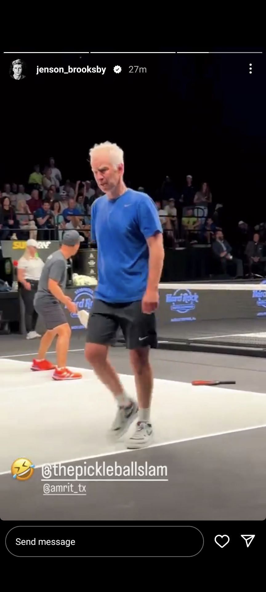 Jenson Brooksby shares an animated video of tennis Hall of Famer John McEnroe