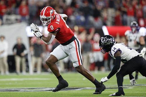 Darnell Washington during 2023 CFP National Championship - TCU v Georgia