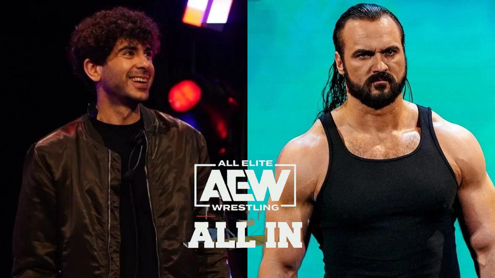 Tony Khan (left); Drew McIntyre (right)