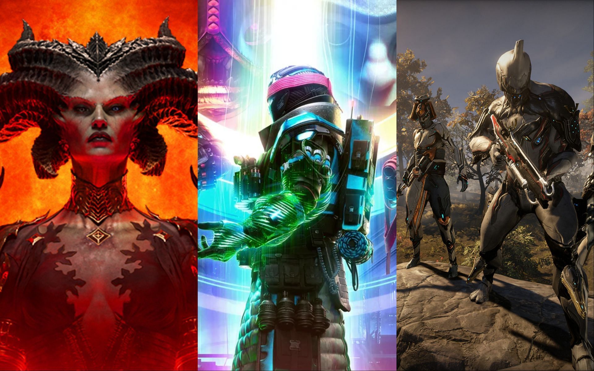 The best MMORPGs to play on XBOX Series X|S (Image via Blizzard Entertainment/Bungie/Warframe)