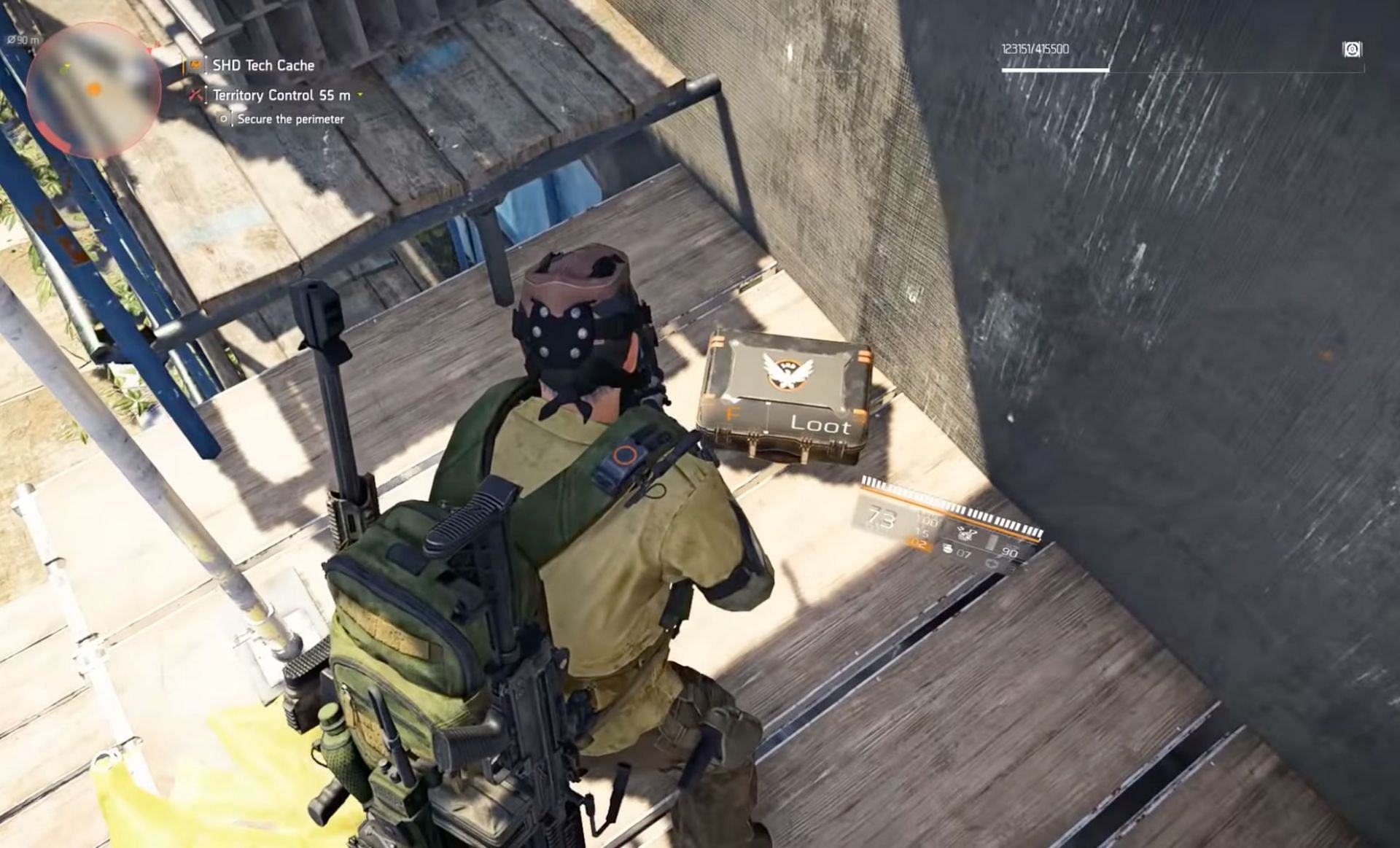 SHD cache in The Division 2 (Image via ZaFrostPet on YouTube)