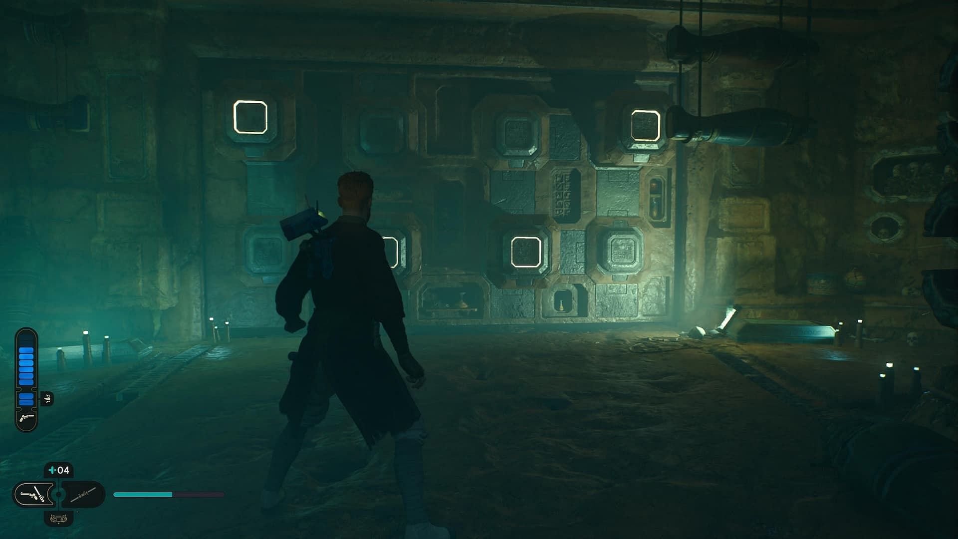 The Block puzzle in the Crypt of Uhrma (Image via EA)