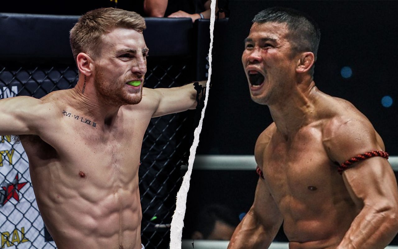 Jonathan Haggerty (Left) faces Nong-O Hama (Right) at ONE Fight Night 9