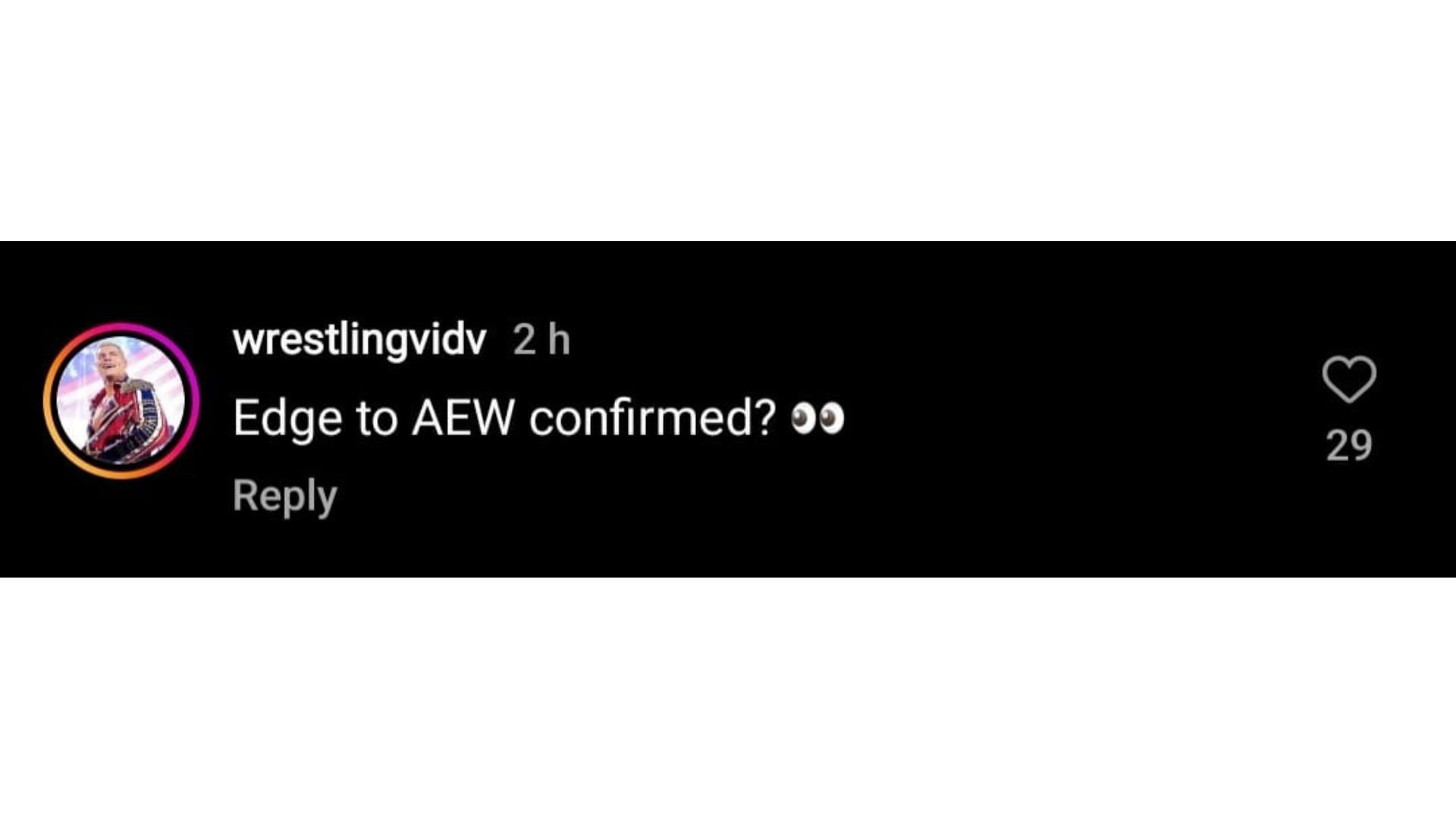 Fans speculating Edge coming to AEW