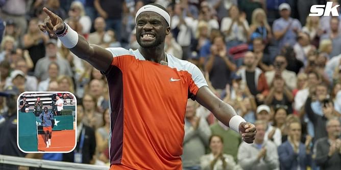 Watch: Frances Tiafoe impresses crowd with "rock" moves during exhibition match in Greece