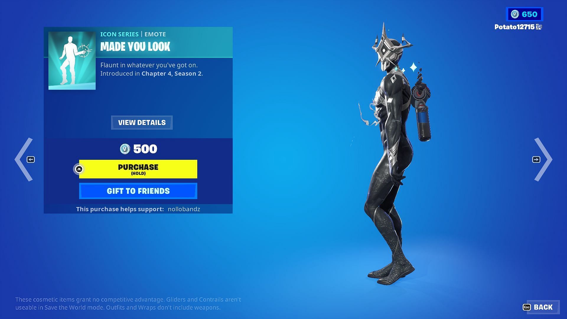 The Made You Look has become a must-have Emote in-game (Image via Epic Games/Fortnite)