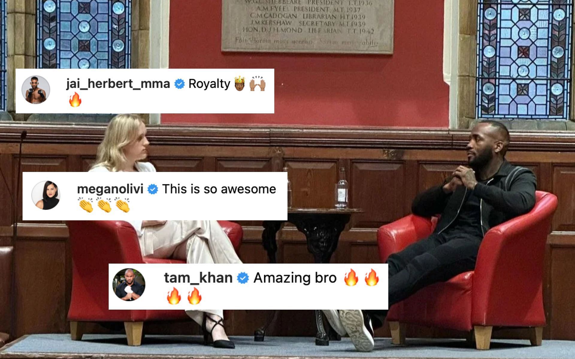 Leon Edwards at Oxford Union. [via Instagram @leonedwardsmma]