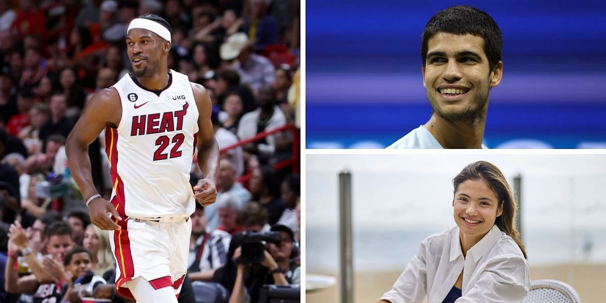 Carlos Alcaraz and Emma Raducanu led the praise from the tennis world for NBA star Jimmy Butler.