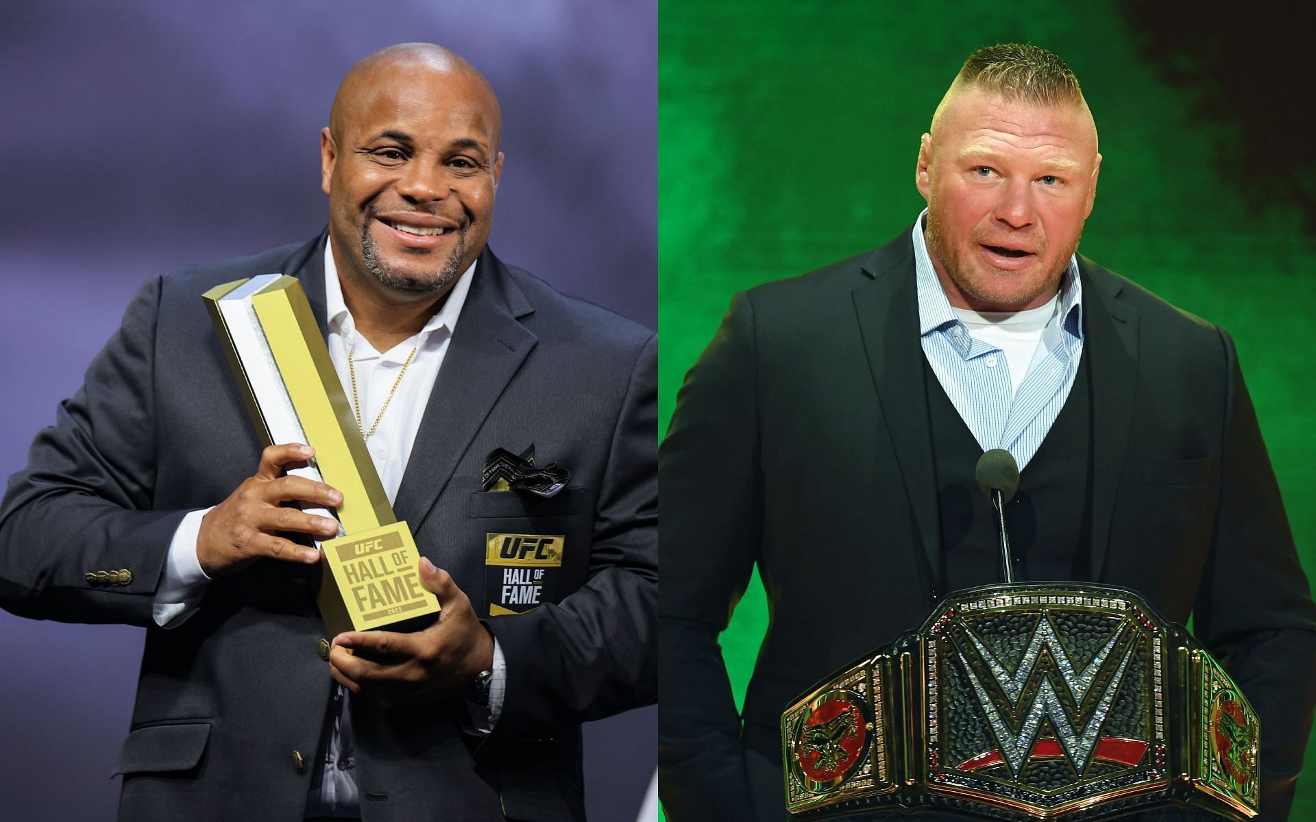 Daniel Cormier (left) and Brock Lesnar (right) [Image credits: Getty Images] 
