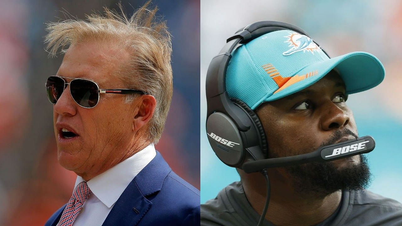 John Elway and Brian Flores at odds over alleged sham interview
