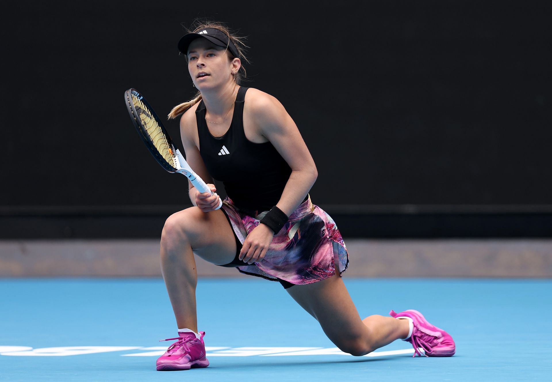 Katie Volynets in action at the Australian Open 2023