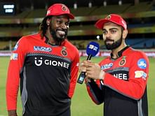 [Watch] Chris Gayle chooses between Virat Kohli and AB de Villiers as his favorite batting partner in the IPL