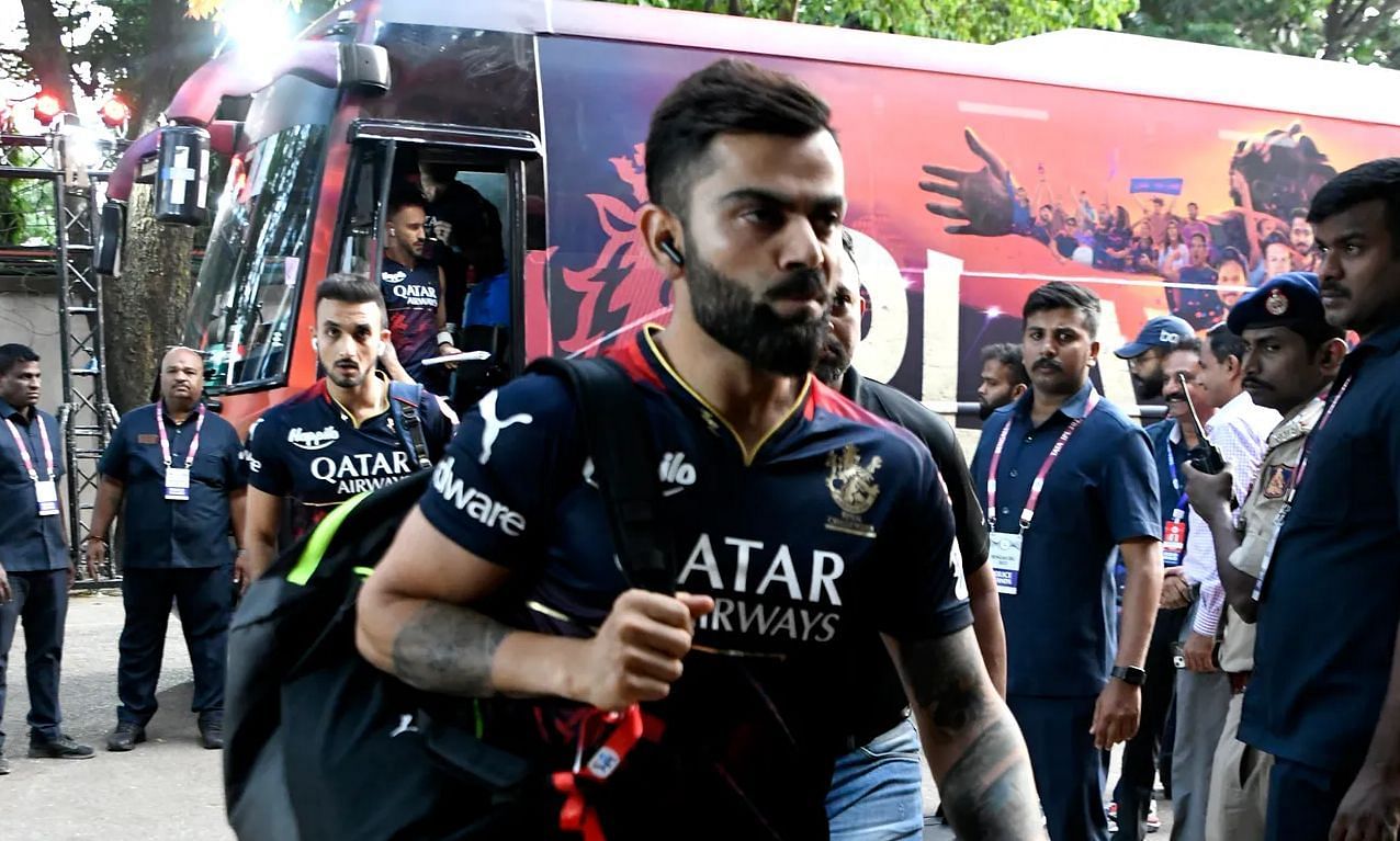 Virat Kohli arriving at the stadium ahead of the RCB vs CSK clash