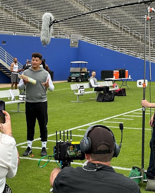 Patrick Mahomes the actor. Photo via Chad Henne/Instagram.