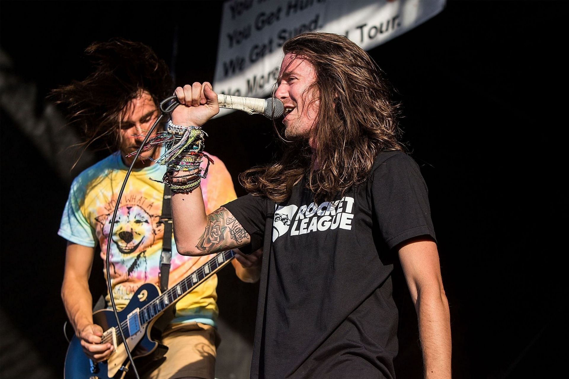 Mayday Parade, one of the headliners of Is for Lovers 2023, at  White River Amphitheatre on August 12, 2016 in Auburn, Washington (Image via Getty Images)