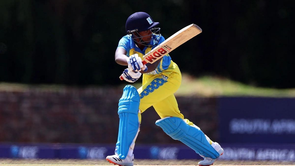Gisele Ishimwe playing a shot in a match, Courtesy: ICC Cricket